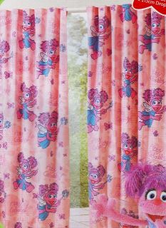 Pink Abby Butterfly Concealed Tab Top Curtains Blockout