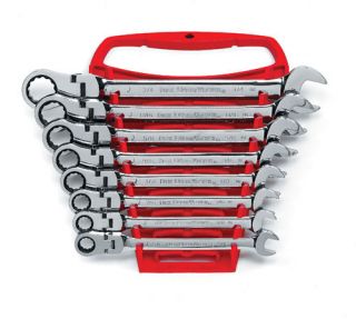 GearWrench 9701 8 Piece SAE Flex Combo Ratchet Wrench Set