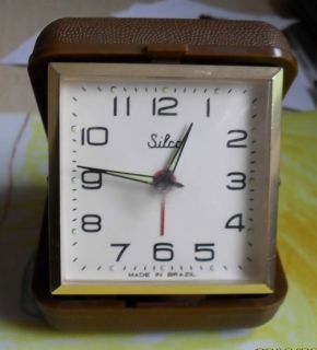 Antique Vintage Travel Table Top Alarm Clock Wind Up UK