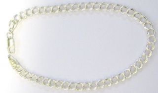 favorites sterling silver charm link bracelet 7 1 2 new