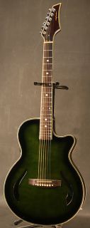 Gitano Thinbody Acoustic Electric Guitar Spruce Top Lime Green New 