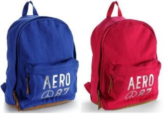 Aeropostale Girl Aero Foil Logo Backpack School Book Bag Solid New 