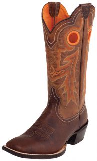 Ariat Western Boots Mens Cowboy Wildstock Wheatered Brown 10005876