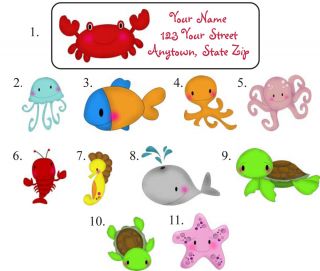 Personalized Sea Life Address Labels Starfish Crab More Buy Any 5 Get 