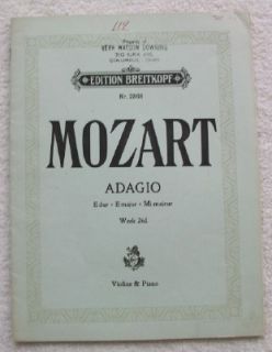 Mozart Adagio E Major K261 Violin Piano arr Hermann Par