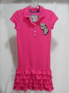 Univ of Pink ⊰♥⊱ Shirt Dress Ruffle Hem Pink Women XS