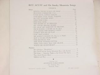 Roy Acuff Western Songs 1943 Excellent Condition 52 Pages 9x12
