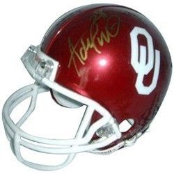 Adrian Peterson Signed Oklahoma Sooners Mini Helmet PBA