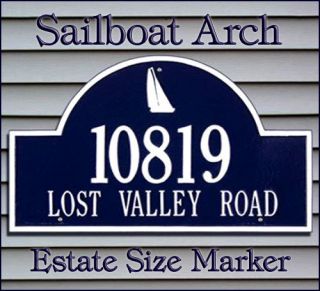 ADDRESS PLAQUE SIGN LARGE NAUTICAL SAILBOAT PERSONALIZED ARCH CUSTOM 