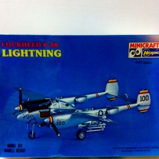   Hasegawa Plastic Model Airplane Kit Lockheed P 38 Lightning