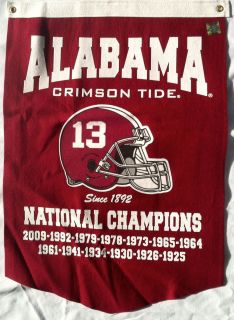 Alabama Crimson Tide Football 2009 National Championship Banner