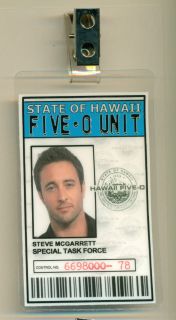 Hawaii 5 O Steve Mcgarrett Alex OLoughlin ID Badge