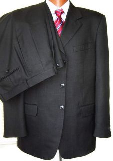 Albert Nipon Sharkskin Espresso 3 Btn Wool Silk Blazer Pants Suit 42R 