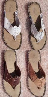 Kim Rogers Kacey Womens Sandals Leather Thongs Flops