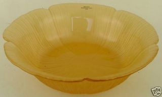 Mikasa Crystal Amber Frosted Petal 1 Soup Bowl