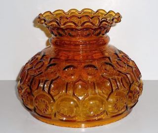 Amber Glass MOON & STAR Student LAMP SHADE 7 Vintage Light Fixture LE 