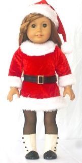   Christmas Dressdoll Clothes Outfit for 18 American Girl New