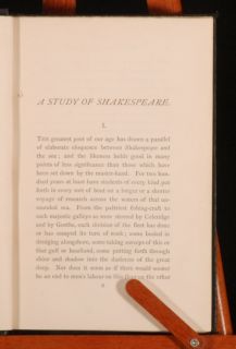 1880 Study of Shakespeare by Algernon Charles Swinburne