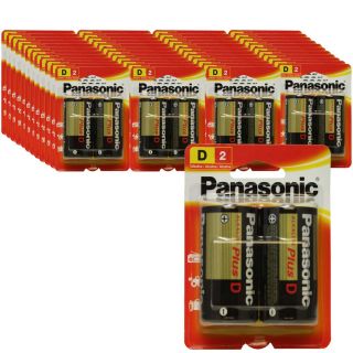Panasonic Alkaline Plus D Battery 2pk Am 1PA 2B LR20 CA