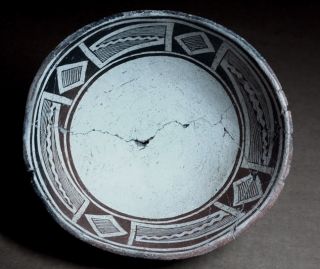 Anasazi Pottery Mimbres Geometric Diamond Bowl