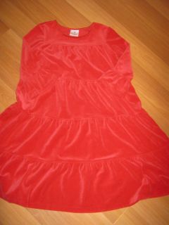 Hanna Andersson Girls Red Velour Holiday Dress Size 140 9 10 12 Years 