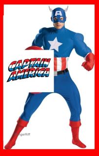 Captain America Costume Adult Mens Sz 42 46 Medium Shield Gloves 