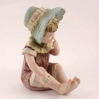 Vintage Andrea by Sadek Bisque Porcelain Piano Baby Girl #6162