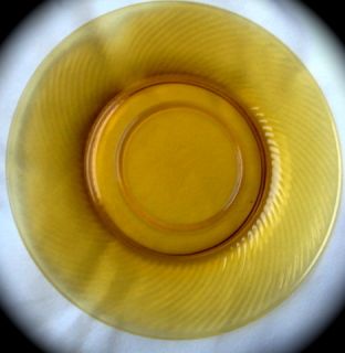 AMBER DIANA DINNER PLATE FEDERAL GLASS COMPANY DEPRESSION GLASS