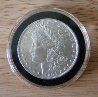 20) Morgan/Peace/Eisenhower US Silver Dollar Black Ring AirTite Coin 
