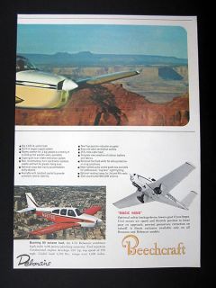 Beech Beechcraft Bonanza Debonair Airplanes Aircraft 1966 Ad 