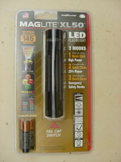 MAGLITE ® XL 50 ™ 3 A A A LED Flashlight Maglight New BLACK **Free 