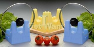 Cook Chef Housewife Kitchen Pot Pan Cover Lid Ladle Stand Holder Shelf 