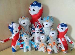 Official London 2012 Olympic Soft Toys   Wenlock/Mandeville/Pride the 