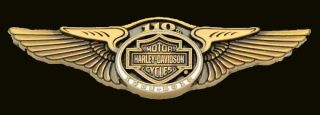 Harley Davidson 110th Anniversary Wings Jacket Vest Pin