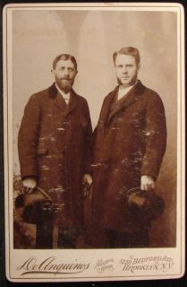 Cabinet Photo 2 Men Top Hats Andrew Beder by Deanquinos Brooklyn New 