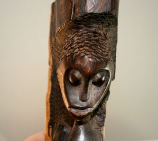 Stunning Hand Carved African Ebony Figure made in Kenya 1970