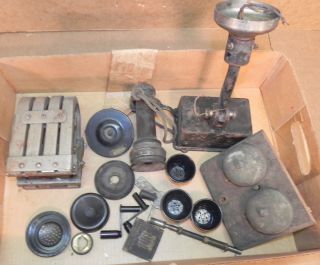 Boxlot Antique Phone Telephone PARTS Crank Handles Bell Magneto Arms 