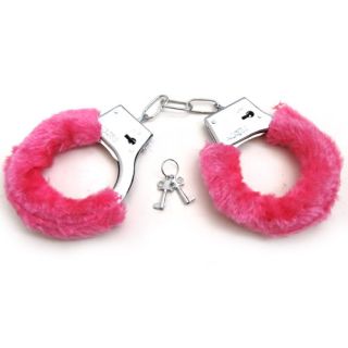 Sexy Soft Furry Steel Fuzzy Fur Wrist Handcuffs Dress Valentines Love 
