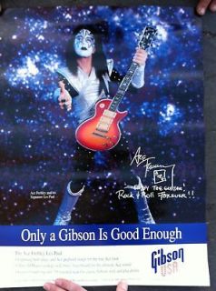 Newly listed Gibson Ace Frehley Les Paul Guitar 2 sided NOS Poster