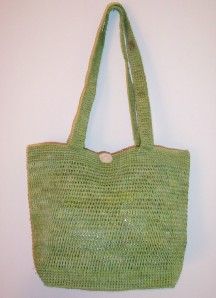 Annabel Ingall Green Raffia Shoulder Exapandable Handbag Tote New 