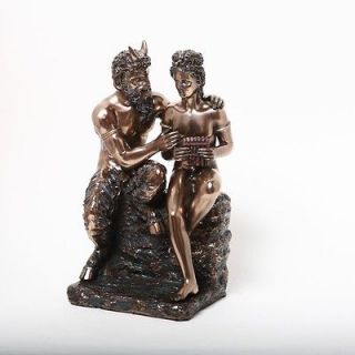 Greek God Pan Seducing Daphne Statue Rustic Music Flute Forest Soother 