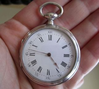 Antique Sterling Silver Pocket Watch with French Silver Hallmarks 