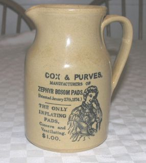 Moira Stoneware Ale Beer Pitcher Cox & Purves   Zepher Bosom Pads 