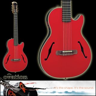   YM63 RC Yngwie Malmsteen Red Acoustic Electric Nylon String Guitar