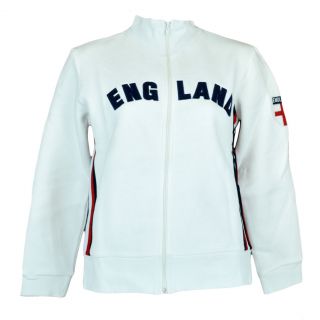 England English Fleece Track Jacket Women Ladies Felt Zipper Sweater 