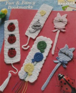 Fun & Fancy Bookmarks Needlecraft Crochet Pattern