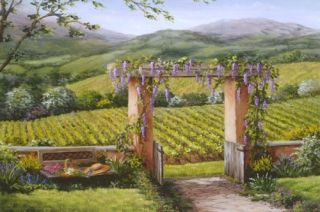Tuscan Garden Arbor Vineyard Wallpaper Wall Mural