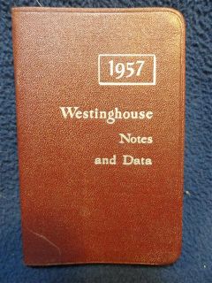 1957 Westinghouse Notes and Data Appointment Book   Book # 83076