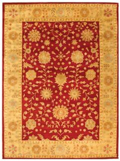   NEW Area Rug WOOL Handmade Persian CARPET Red / Gold 6 x 9