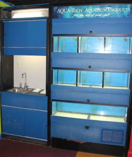 Large Mars Aquarium Display Fish Tank Complete 1 3hp Chiller with Sink 